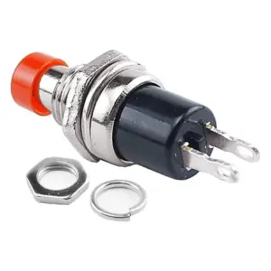 Pulsador momentaneo redondo 7mm NO – ROJO