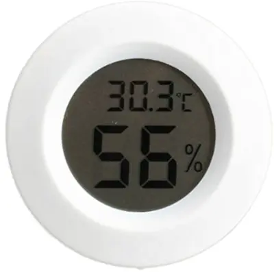 Termometro Digital LCD 2 en 1 Redondo temperatura y humedad Blanco