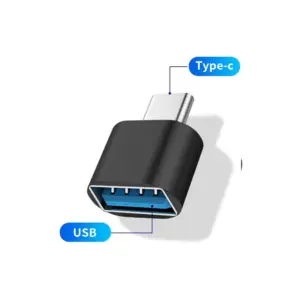 Adaptador Universal Usb a tipo C Transmisor USB Tipo C Macho a USB Hembra NEGRO