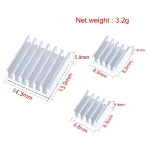 2x Kit 3 Piezas Disipadores Termicos Para Raspberry Pi B+,pi 2 Pi 3