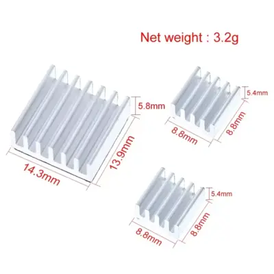 2x Kit 3 Piezas Disipadores Termicos Para Raspberry Pi B+,pi 2 Pi 3 - Imagen 2