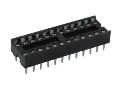 10x Zocalo Integrado 24 Pins Dip 24 Socket Doble Contacto - Imagen 2