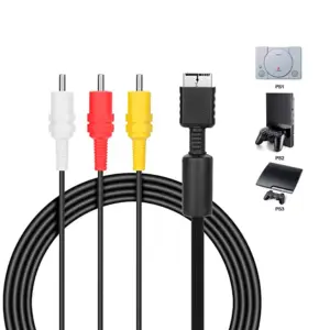 CABLE DE VIDEO PARA SONY PLAY STATION 1 2 3 PSX PS1 PS2 PS3 AV TV AUDIO RCA 3RCA ref2093
