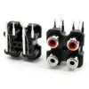 2x Doble conector RCA hembra montaje en panel