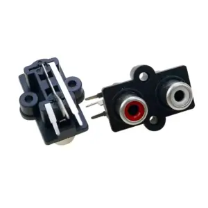 2x conector RCA hembra montaje en panel