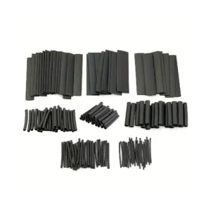 Surtido 127 PIEZAS Tubo Termoretractil de Color negro 7 DIAMETROS