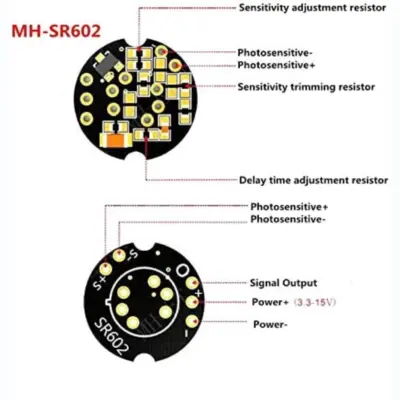 Modulo Detector movimiento Sensor infrarrojo piroelectrico PIR MH-SR602 SR602 - Imagen 5