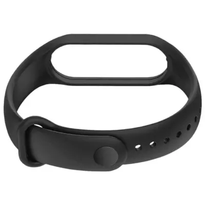Correa Repuesto Pulsera Goma Brazalete Compatible Mi Band 7 6 5 Amazfit 5 Negro - Imagen 3