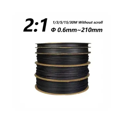 1 METRO FUNDA TERMORETRACTIL NEGRO 20 MM - Imagen 6