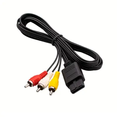 CABLE DE VIDEO Y AUDIO AV RCA PARA SUPER NINTENDO, NINTENDO 64, GAME CUBE - Imagen 3