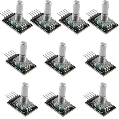 10x Sensor Rotatorio Codificador Con Eje Pulsador Ky-040  Rotary Encoder Rosca