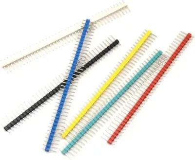 5x Tira Pines De ConexiÓn 1x40 Macho Varios Colores - Imagen 2
