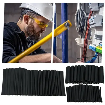 Surtido 127 PIEZAS Tubo Termoretractil de Color negro 7 DIAMETROS - Imagen 3