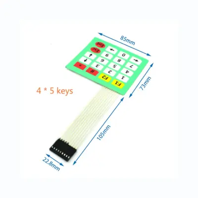 TECLADO MEMBRANA 4x5 teclas con adhesivo - Matrix Keypad Keyboard Key Arduino - Imagen 3