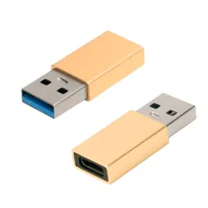 Adaptador USB Tipo C 3.1 a Usb Macho Color Bronce