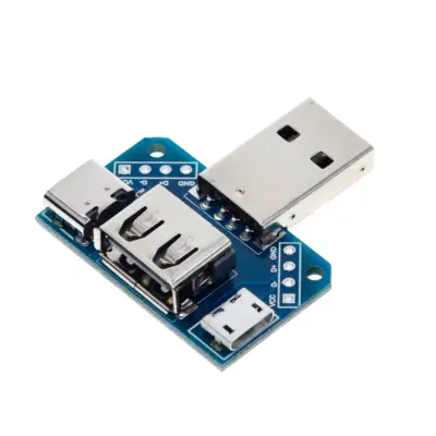 MODULO ADAPTADOR USB MACHO A USB - MICROUSB - TIPO C HEMBRA  2.54MM - Imagen 3