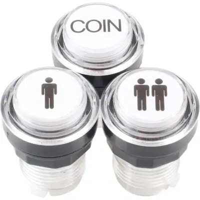 Pulsador Arcade Push Button Led Iluminado Bartop Stick Coin Player Monedas - Imagen 2