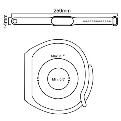 Correa Repuesto Pulsera Goma Brazalete Compatible Mi Band 7 6 5 Amazfit 5 Rojo - Imagen 3