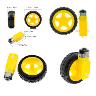 Motor Con Rueda Y Reductora Arduino Smart Car Robot - Imagen 5