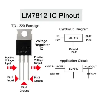 6x Regulador Tension L7812cv Lm7812 7812 12v 1,5a - Imagen 4