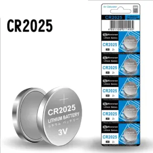 5x Pila boton bateria original Litio CR2025 3V DL2025 ER2025 GPR2025 Koonenda