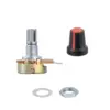 Potenciometro B1M ohm lineal 0,5w 15mm + Perilla ROJA