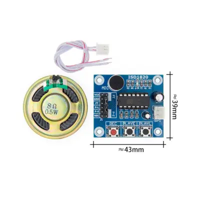 Isd1820 Modulo Grabador Y Reproductor De Voz Con Altavoz 3,3v - Imagen 3