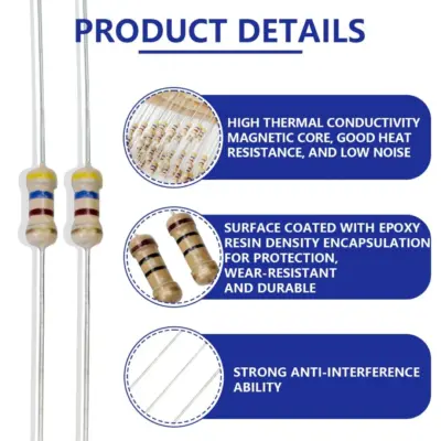 Kit 50 Resistencias 2.2 Kohm 1/4w 1% - Imagen 2