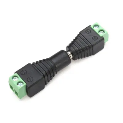 Pack Adaptador Dc Jack Hembra Y Macho 5.5 X 2.1 Alimentacion Aereo - Imagen 3