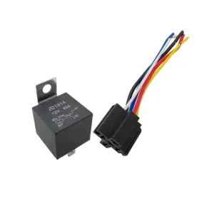 Rele de Conmutacion automotriz 12V 40A 5-Pin con soporte de enchufe