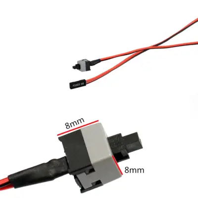 ATX Cable botón encendido PC interruptor SW reinicio momentáneo automatico 55cm - Imagen 4