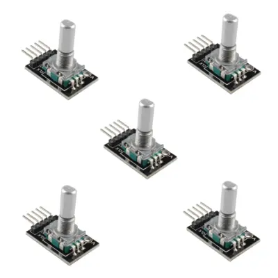 5x Sensor Rotatorio Codificador Con Eje Pulsador Ky-040 Rotary Encoder Rosca
