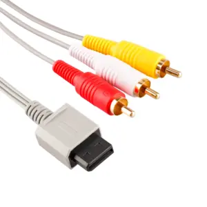 Cable video AV 3 RCA Audio y Video RCA para Nintendo WII WII U