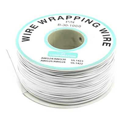 1 METRO Cable Hilo Wrapping AWG30 Blanco