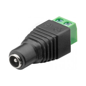 Conector Adaptador DC JACK Hembra 5.5×2.1 mm con bloque terminal 2 PIN