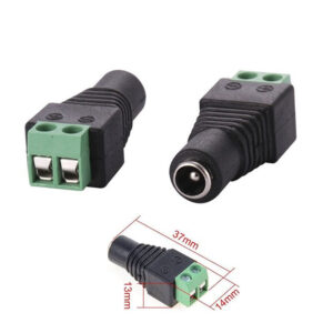 Conector Adaptador DC JACK Hembra 5.5×2.1 mm con bloque terminal 2 PIN