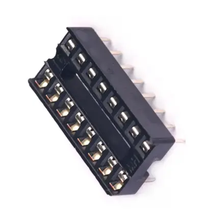 5x Zocalo Integrado 16 Pins Dip 16 Socket Doble Contacto - Imagen 2