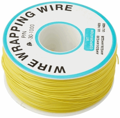 Bobina Cable Hilo Wrapping AWG30 Amarillo 200m - Imagen 2