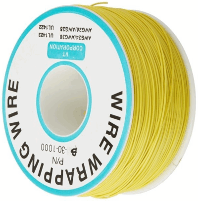 Bobina Cable Hilo Wrapping AWG30 Amarillo 200m - Imagen 3