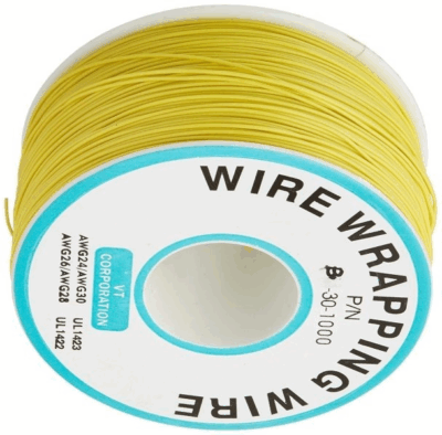 Bobina Cable Hilo Wrapping AWG30 Amarillo 200m - Imagen 4