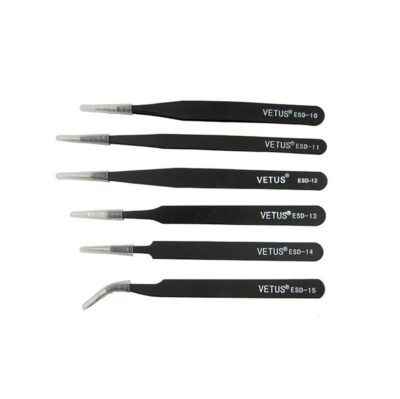 6x Pinzas Antiestatica Vetus Esd-10 11 12 13 14 15 - Imagen 4
