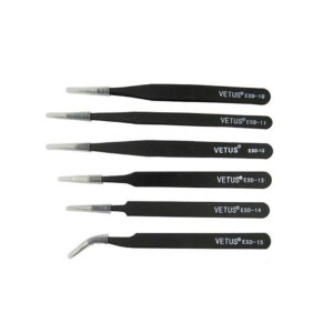 6x Pinzas Antiestatica Vetus Esd-10 11 12 13 14 15
