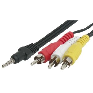 Cable para Audio y Video 3x RCA a Minijack macho 3.5mm