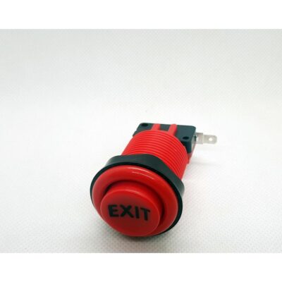 Pulsador Arcade 33mm Rojo EXIT concavo