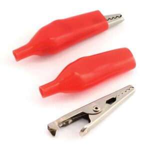 5x Pinzas cocodrilo ROJO soldables electronica 35mm