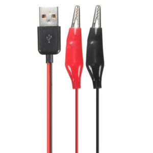 Cable de Alimentación USB-A a Pinzas de Cocodrilo (5V)