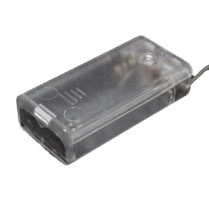 PORTAPILAS 2 PILAS AA LR06 CON INTERRUPTOR Y TAPA TRANSPARENTE