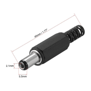 5x CONECTOR ALIMENTACION MACHO DC JACK 5,5MM X 2,5MM
