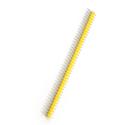 5x Tira Pines De Conexion 1x40 Macho Color Amarillo - Imagen 2