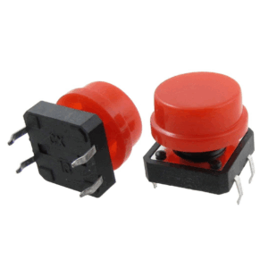5x Pulsador B3f Tecla Omron Rojo 12mm